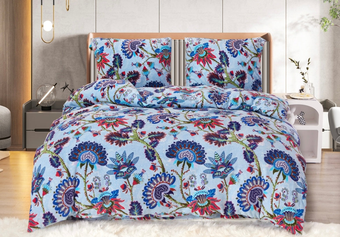 200x220 pliušinis patalynės komplektas su 50x70cm pagalvėmis 4 dalių